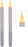 Feeric lights Bougies LED pour dîner - blanc avec paillettes - 27 cm