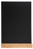 Exacompta - Ref. 84240D - 1 verticale boodschapstandaard met houten standaard A4, tafelbord - Leisteen dubbelzijdige menuhouder - Voor café, bar, restaurant, foodtruck - 21 x 5,2 x 29,7 cm - Zwart