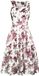 H&R London Aphrodite Metallic Swing Dress Dames Midi-jurk - wit - 6XL