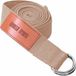 Gorilla Sports Ceinture de yoga - 260 x 3,8 cm - Coton - Boucle - Marron
