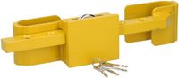 All Ride Containerslot 5KG - Container- en Trailerslot Verstelbaar 23 tot 43 CM - Container Slot van Gehard Staal - Incl. 3 Reserve Sleutels - Geel