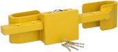 All Ride Containerslot 5KG - Container- en Trailerslot Verstelbaar 23 tot 43 CM - Container Slot van Gehard Staal - Incl. 3 Reserve Sleutels - Geel