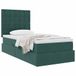 vidaXL - Bed with storage and mattress - Dark green - 90 x 200 cm - Velvet