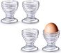 Zeller Eierdopjes - zilver - 8x stuks - Verchroomd Metaal - D5 x H5,5 cm