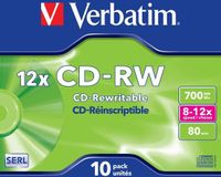 Verbatim CD-RW 12x - 10 stuks - Jewelcase
