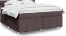 Maison Exclusive - Lit boxspring avec matelas, marron foncé, 180 x 200 cm, tissu