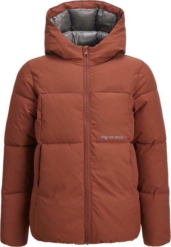 JACK & JONES JUNIOR JORVESTERBRO Puffer Jacket - Boys - Brandy Brown - Size 164 - AW24
