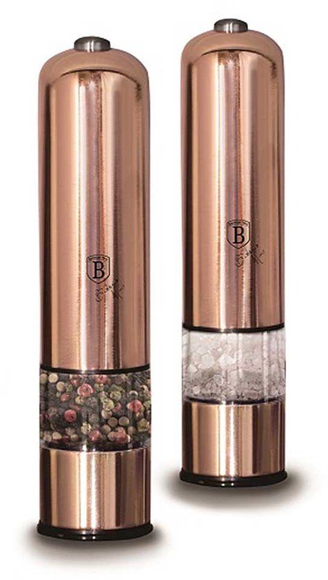 Berlinger Haus Pepper and Salt Grinder Set - Rose Gold Edition - Stainless Steel