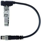 Sensor, RIEGLER Sensor, type »CS1«, voor ronde cilinder serie »MI« en »MSI«, zuiger Ø 40, HALL-sensor, 3-draads, M8-stekker, 150 mm kabel, NO, PNP