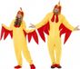 Smiffy's Kip/haan kostuum - dierenpak onesie - geel - voor volwassenen - jumpsuit M