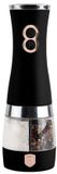 BerlingerHaus Elektrische peper- en zoutmolen 2-in-1 Black Rose Collectie Zwart/Goud Roestvrij staal