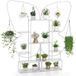 Coast Support à plantes Coast à 6 niveaux - forme de papillon - 4 crochets de suspension - blanc