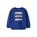 NAME IT MINI rechtvallende sweater met print - blauw