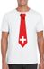 Bellatio Decorations Shoppartners Bv Wit t-shirt met Zwitserse vlag stropdas heren - Zwitserland supporter S