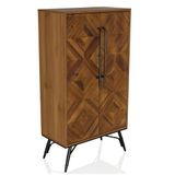 hjh LIVING SANTJAGO WOOD HIGH Ladekast 63 x 32 x 117 cm Dichte kast Hout Madera Oscura