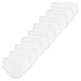 Schiesser Dames slip / onderbroek 9 pack Essentials Cotton Wit