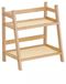Étagère de bureau double couche avec séparateurs - Bureau - Étagère de rangement - Organiseur - Étagère de bureau - Étagère à épices pour cuisine - Bois