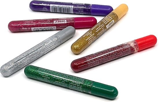 tesa Tesa Glitter Deco Stift, Assorti 6 stuks