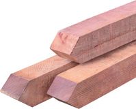 Tuindeco Schuttingpaal - Hardhout - 70 mm - Met punt - 300 cm