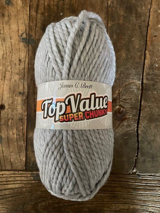 James C. Brett Top Value Super Chunky Breigaren - Lichtgrijs - 5 x 100g