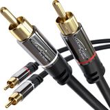KabelDirekt 797698090559 audio kabel 10 m 2 x RCA Zwart
