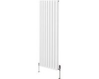 MonsterShop Monster Group BV Ovale kolomradiator & trv set - wit - 1600x480mm - thermostatisch