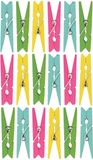 Hout 36x Mini hobby knijpertjes gekleurd 5 cm
