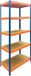 Merkloos Stellingkast - 200x90x60 cm - tot 875 kg - blauw-oranje