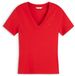Tommy Hilfiger Dames T-shirt Korte Mouw Katoen XXS Knalrood