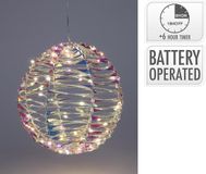 Home & Styling LED bal 25cm iriserend met timerfunctie en batterij