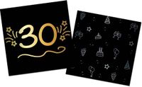 Folat Servetten Shining Glam 30 Jaar 16 Stuks 33 x 33 cm