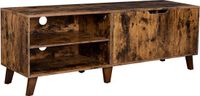 Vasagle TV-meubel - TV-tafel met 2 deuren - Bruin/Zwart