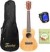 Fazley Concert-ukelele starterset - incl. tuner, tas en standaard - FUK118NT - Hout