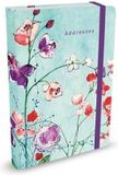 Peter Pauper Adressbook - Fuchsia Blooms - Hardcover - 160 pagina's - Lijn - Elastieksluiting - 11x15 cm