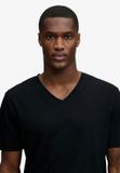 Superdry Katoenen Linnen V-hals T-shirt Relaxed Pasvorm Heren T-shirts M Jet Black