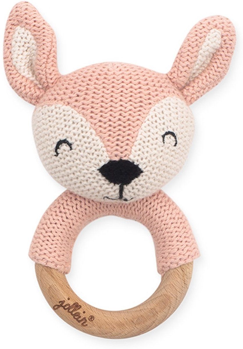 Jollein Bijtring Deer pale pink - 7cm - Roze
