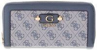 GUESS Lindsey SLG Zip Around Wallet Slate Logo blauwgrijs