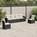 Maison Exclusive - Salon de jardin 6 pièces avec coussins, rotin synthétique noir