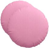 vidaXL Zitkussens 2 st stof roze ø50 x 19 cm
