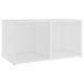 Meuble TV 72x35x36,5 cm bois traité blanc