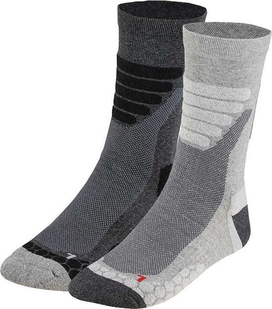 Xtreme Wandelsokken (2 paar) - Unisex - Multi Grey - Maat 45-47