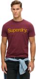 Superdry - Shadow T-shirt met Core-logo - Heren - T-shirts - XL - Port Red