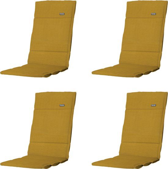 Madison Panama Tuinstoelkussen Hoge Rug - Set van 4 - Geel