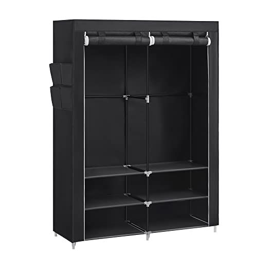 Songmics Stoffen Kleerkast - 45 x 127 x 176 cm - Zwart RYG008B02