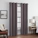 ECLIPSE Andover Solid Tripleweave Thermische Verduisterende Tule Gordijnen voor Slaapkamer (2 Panelen), 42" x 84", Grijs
