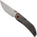 Tenable Knives Tarkin B1078A4 Water Ripple Damascus, Twill Carbon G10, zakmes, Matthew Christensen design