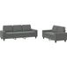 Maison Exclusive - Ensemble de canapés 2 pièces, tissu gris foncé