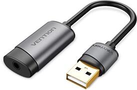 Vention Externe USB Geluidskaart, 3.5mm USB adapter Audio Adapter Kaartverbinding Met Mic USB Converter Voor PS4 Laptop Computer Hoofdtelefoon (1)