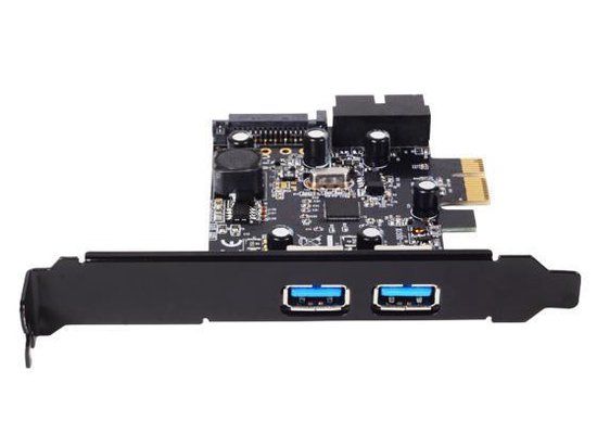 Silverstone EC04-E - PCIe USB 3.2 Gen 1 (3.1 Gen 1) Adapter - 2x USB-A, 1x Internal