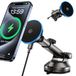 GuMosh Mag-Safe Autohouder met LED-licht voor nachtoriëntatie Mag-Safe mobiele telefoon oplader met oplaadfunctie dashboard wind voorruit voor iPhone 17 16 15 14 13